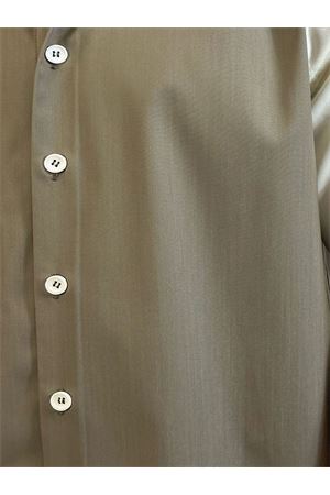 Two-tone beige and cream cotton blend shirt YES LONDON | XCM7186FANGOPANNA